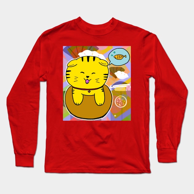 Fortune Cat Long Sleeve T-Shirt by BABA KING EVENTS MANAGEMENT